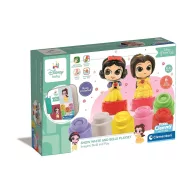   Prințesele Disney Clemmy Snow White and Belle set de blocuri de construcție cu carte Clementoni