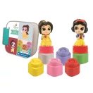 Prințesele Disney Clemmy Snow White and Belle set de blocuri de construcție cu carte Clementoni