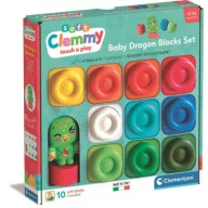   Colorat Clemmy set de blocuri de construcție moi cu 10 buc figurine Clementoni