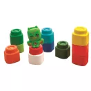 Colorat Clemmy set de blocuri de construcție moi cu 10 buc figurine Clementoni