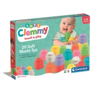   Colorat Clemmy set de cuburi de construcție moi 20 buc Clementoni