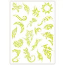 Crazy Chic Wolf Tatuaj care luminează în întuneric Clementoni