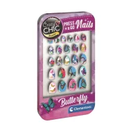 Crazy Chic Butterfly set de unghii false Clementoni