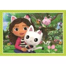 Gabby's Dollhouse Activities Puzzle 4 în 1 Clementoni