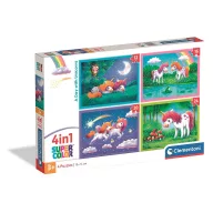 Unicorn One Day Puzzle 4-în-1 Clementoni