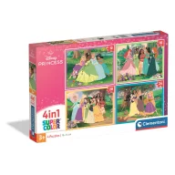 Prințesele Disney Colloquy Puzzle 4 în 1 Clementoni