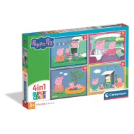 Purcelușa Peppa Adventures Puzzle Clementoni 4-în-1