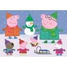 Purcelușa Peppa Snow Puzzle maxi Clementoni de 104 piese