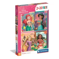 Prințesele Disney Puzzle Clementoni de 2x20 piese