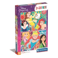 Prințesele Disney Puzzle 2x20 de piese Clementoni