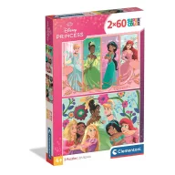 Prințesele Disney Puzzle de 2x60 de piese Clementoni