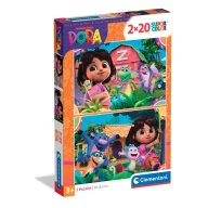 Dora Exploratoarea Garden Puzzle Clementoni 2x20 de piese