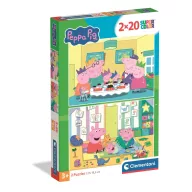 Purcelușa Peppa Party Time Puzzle Clementoni 2x20 piese