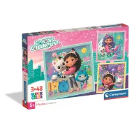 Gabby's Dollhouse Travel Puzzle Clementoni 3x48 pcs