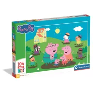   Purcelușa Peppa Muddy Puddle Puzzle maxi 104 piese Clementoni