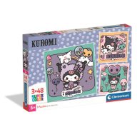 Hello Kitty Kuromi Puzzle Clementoni 3x48 buc