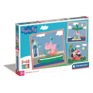 Purcelușa Peppa Relaxing 3x48 buc. Puzzle Clementoni
