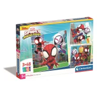 Omul Păianjen Spidey Puzzle Clementoni 3x48 piese