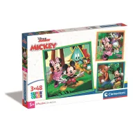 Disney Mickey  Clubhouse 3x48 buc puzzle Clementoni