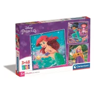 Prințesele Disney Ariel Puzzle Clementoni 3x48 piese