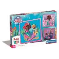   Prințesele Disney Junior Ariel Puzzle Clementoni de 3x48 piese