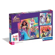 Unikornis Akadémia Riders Puzzle Clementoni de 3x48 piese