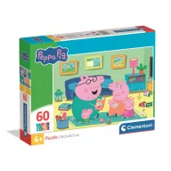Purcelușa Peppa Storytime Puzzle Clementoni de 60 de piese
