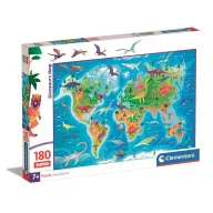 Dinozaur Map Puzzle Clementoni, 180 de piese