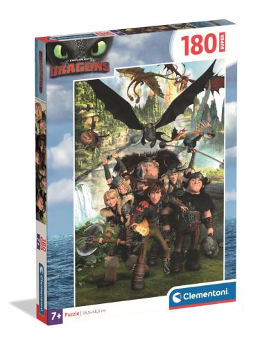 Cum să-ți dresezi dragonul Riders Puzzle Clementoni cu 180 piese