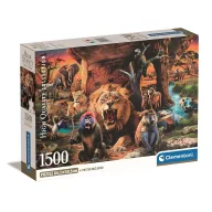   Animale Tribal Society Puzzle compact 1500 bucăți Clementoni