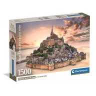   Orașe Mont-Saint Michel Puzzle 1500 de piese Franța Clementoni