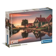   Orașe Zaanse Schans Olanda puzzle compact de 1500 de piese Clementoni