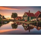 Orașe Zaanse Schans Olanda puzzle compact de 1500 de piese Clementoni