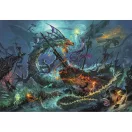 Fantasy Underwater Battle Lumea fanteziei 3000 de piese puzzle Clementoni