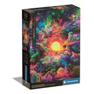   Colorat Psychedelic Puzzle Compact de 500 piese jungle Clementoni