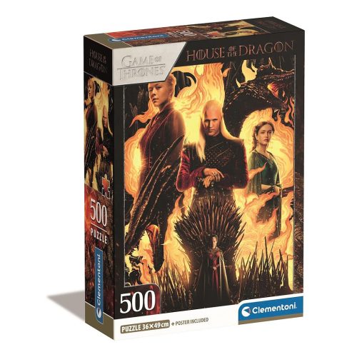 Casa Dragonului Fire Puzzle Clementoni de 500 piese