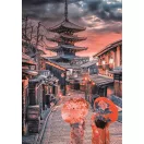 Orașe Evening in Kyoto Puzzle japonez compact cu 500 de piese Clementoni