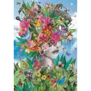Colorat Head in Jungle Gânduri Înflorite puzzle compact de 500 piese Clementoni