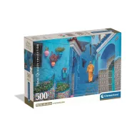   Orașe Blue Street of Chefchaouen Puzzle Maroc 500 piese Clementoni