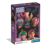   Fetele Kpop la vânătoare de demoni Saja Boys Puzzle Compact de 500 piese Clementoni