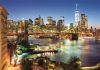 Orașe Brooklyn Bridge Lights Puzzle compact New York 6000 de piese Clementoni