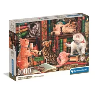   Pisică Curious Whiskers Puzzle Compact Clementoni de 1000 de piese