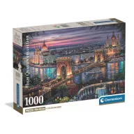   Voiaj Lights of the Danube Puzzle Compact 1000 de piese Budapesta Clementoni