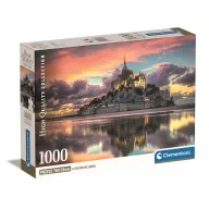   Orașe Mont-Saint Michel Franța puzzle compact de 1000 de piese Clementoni
