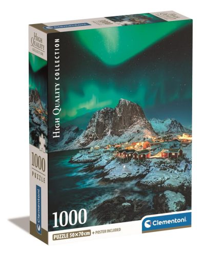 Orașe Lofoten Norvegia puzzle Compact Clementoni de 1000 de piese