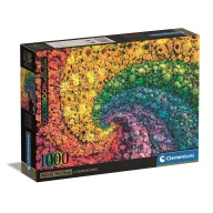 Colorat Whirl flori 1000 bucăți Compact puzzle Clementoni