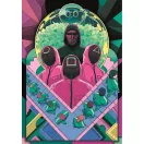 Squid Game Câștigă-ți viața Shapes of Power puzzle compact de 1000 de piese Clementoni