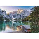 Orașe Lake Braies Italia Puzzle Compact de 1000 de piese Clementoni