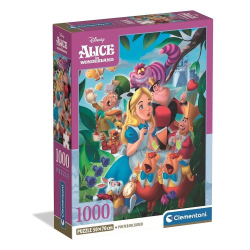Disney Classics Disney Alice în Țara Minunilor Puzzle Compact 1000 de piese Clementoni