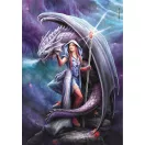 Fantasy Dragon Mage Puzzle Compact 1000 de piese Anne Stokes de la Clementoni